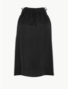 Marks & Spencer Satin Vest Top Black