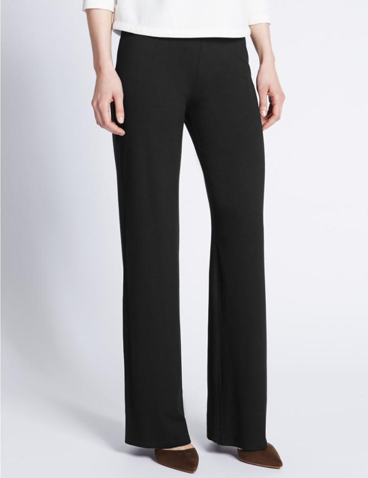 Marks & Spencer Wide Leg Trousers Black