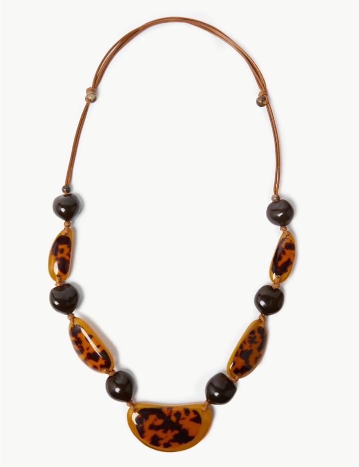 Marks & Spencer Beaded Skin Kind&trade; Necklace Brown