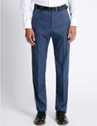 Marks & Spencer Regular Fit Flat Front Trousers Royal Blue
