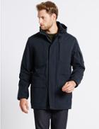 Marks & Spencer Cotton Blend Jacket With Stormwear&trade; Navy