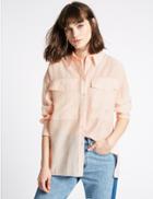 Marks & Spencer Long Sleeve Shirt Peach