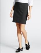 Marks & Spencer Ponte Mini A-line Skirt Black Mix