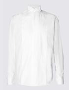 Marks & Spencer 2in Longer Cotton Blend Regular Fit Shirt White