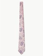 Marks & Spencer Pure Silk Rose Floral Tie Pink Mix