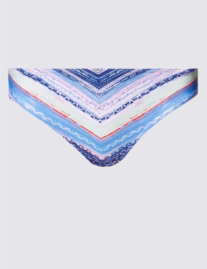 Marks & Spencer Striped Hipster Bikini Bottoms Multi