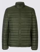 Marks & Spencer Down & Feather Jacket With Stormwear&trade; Olive