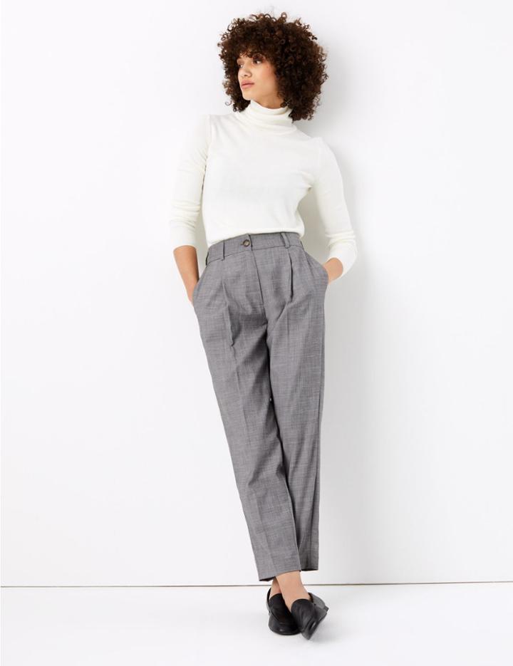 Marks & Spencer Tapered Ankle Grazer Trousers