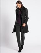 Marks & Spencer Hybrid Sleeve Coat Black