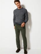 Marks & Spencer Regular Fit Italian Moleskin Trousers Khaki