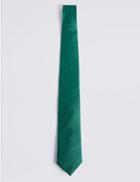Marks & Spencer Pure Silk Satin Twill Tie Green