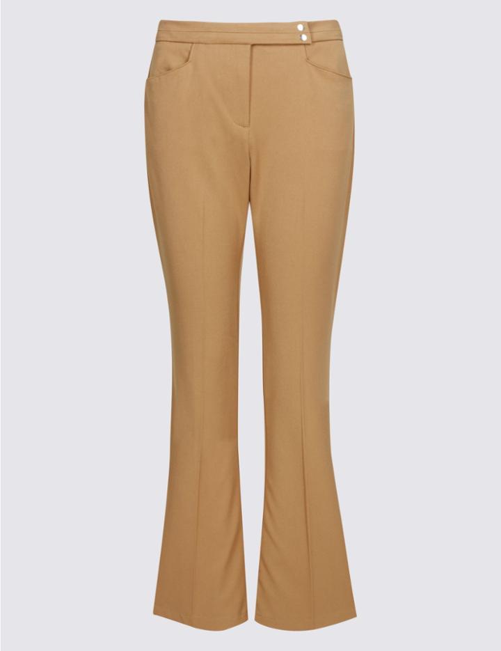 Marks & Spencer Slim Flared Trousers Nutmeg