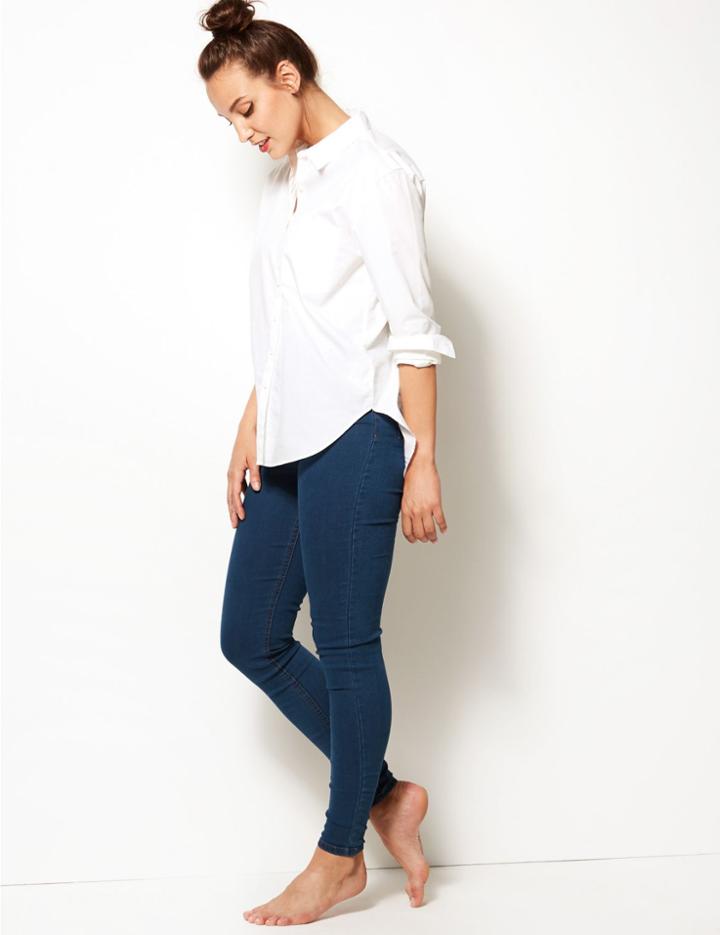 Marks & Spencer Cotton Rich Jeggings Medium Blue