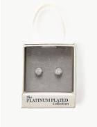Marks & Spencer Round Stone Skin Kind&trade; Stud Earrings Silver Mix