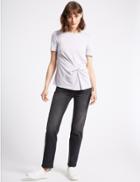 Marks & Spencer Straight Ankle Grazer Jeans Medium Grey