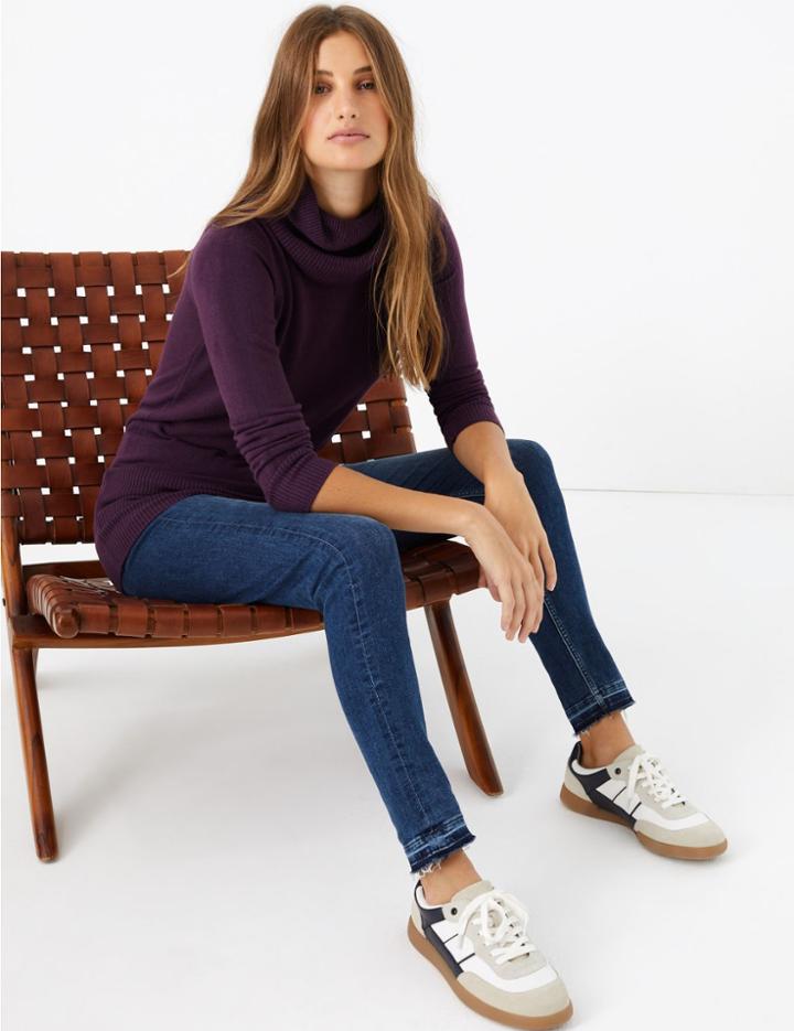 Marks & Spencer Cashmilon&trade; Cowl Neck Jumper Blackcurrant