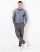 Marks & Spencer Cotton Easy Iron Tailored Fit Oxford Shirt Denim