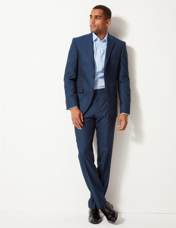 Marks & Spencer Indigo Tailored Fit Trousers