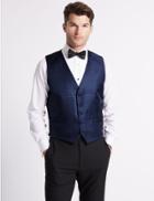 Marks & Spencer Geometric Waistcoat With Sparkle Blue Mix