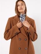 Marks & Spencer Double Breasted Overcoat Copper Tan