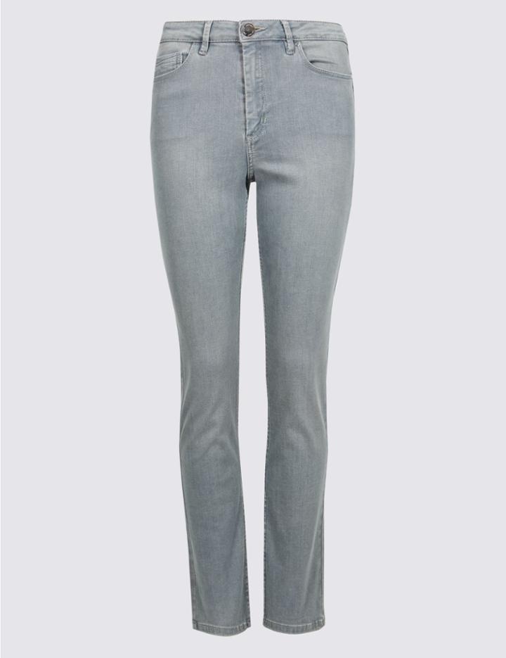 Marks & Spencer Sculpt & Lift Roma Rise Slim Leg Jeans Medium Grey