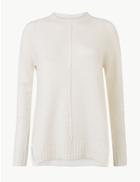 Marks & Spencer Spongy Round Neck Jumper Cream