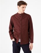 Marks & Spencer Brushed Cotton Flannel Shirt Rust