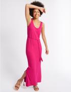 Marks & Spencer Tie Front Maxi Dress Pink