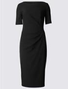 Marks & Spencer Drape Waist Shift Dress Black