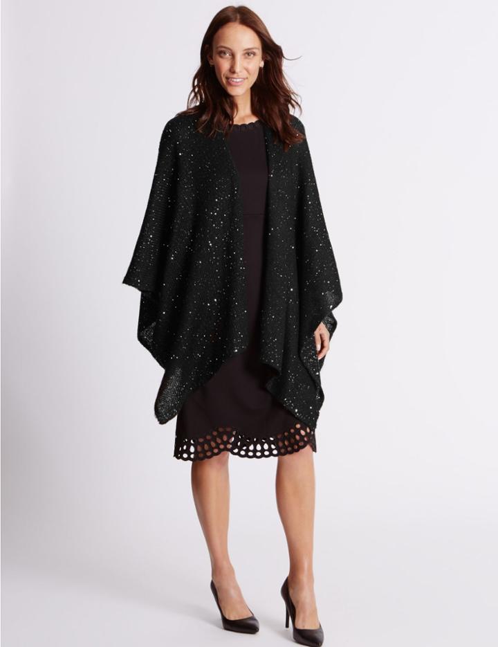 Marks & Spencer Sequin Wrap Black