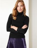 Marks & Spencer Cashmilon&trade; Roll Neck Jumper Black