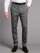 Marks & Spencer Grey Slim Fit Italian Wool Trousers Grey