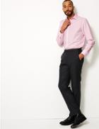 Marks & Spencer Cotton Blend Regular Fit Shirt Pink