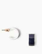 Marks & Spencer Modern Huggie Skin Kind&trade; Hoop Earrings Blue Mix
