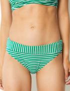Marks & Spencer Striped Roll Top Bikini Bottoms Green Mix