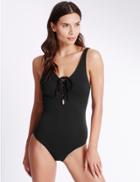 Marks & Spencer Secret Slimming&trade; Lace-up Swimsuit Black