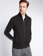 Marks & Spencer Pure Cotton Zipped Sweatshirt Black