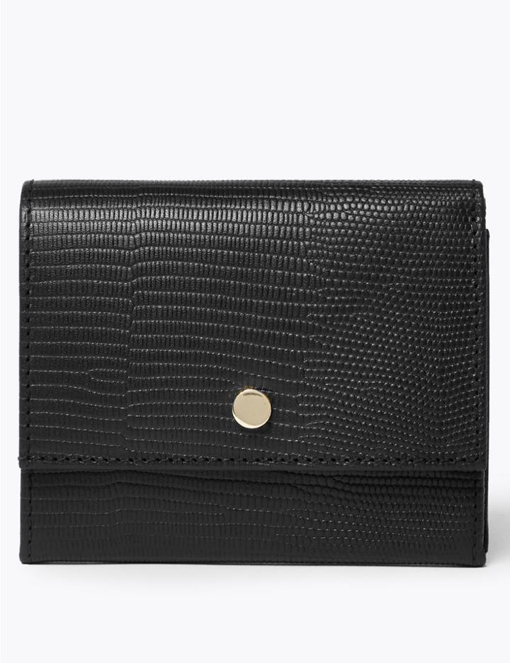 Marks & Spencer Leather Cardsafe&trade; Purse Black