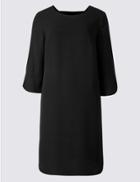 Marks & Spencer Bar Back 3/4 Sleeve Tunic Dress Black