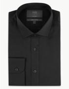 Marks & Spencer Pure Cotton Tailored Fit Shirt Black
