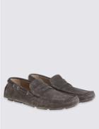 Marks & Spencer Suede Driver Slip-on Shoes Grey