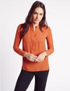 Marks & Spencer Overhead Long Sleeve Shell Top Orange