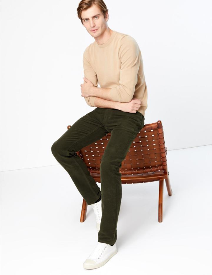 Marks & Spencer Slim Fit Italian Moleskin Trousers
