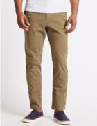 Marks & Spencer Slim Fit Cotton Rich Authentic Chinos Natural