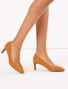 Marks & Spencer Suede Pointed Court Shoes Ginger