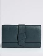 Marks & Spencer Leather Knot Detail Purse With Cardsafe&trade; Teal