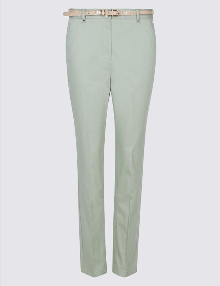 Marks & Spencer Cotton Rich Chinos Sea Green