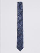 Marks & Spencer Pure Silk Floral Tie & Pocket Square Set Blue Mix