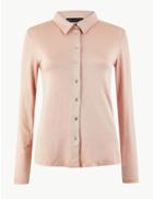Marks & Spencer Long Sleeve Mercerised Shirt Blush