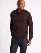 Marks & Spencer Pure Lambswool Jumper Wine